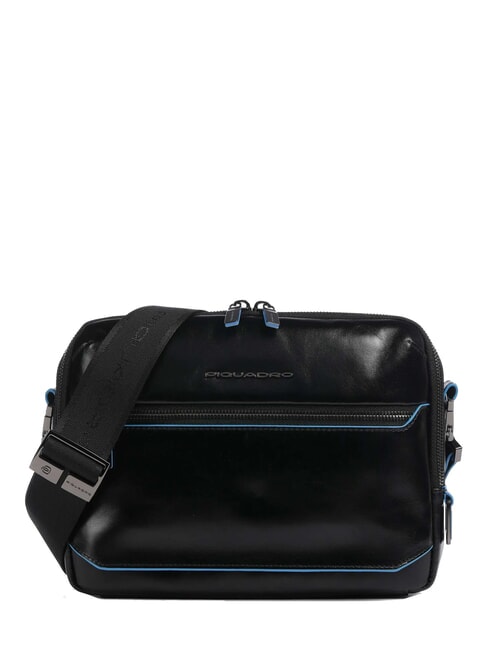 PIQUADRO BLUE SQUARE  iPad bag with airpod pocket Black - Over-the-shoulder Bags for Men