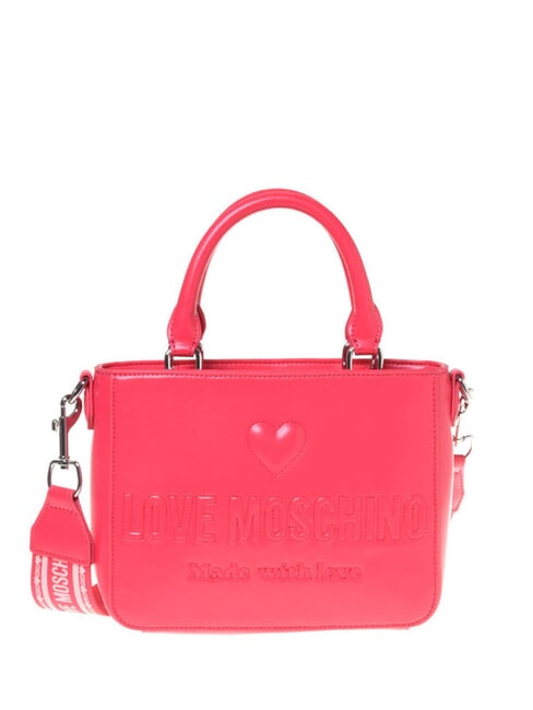 LOVE MOSCHINO MADE WITH LOVE Mini Handbag, with shoulder strap fuchsia - Women’s Bags