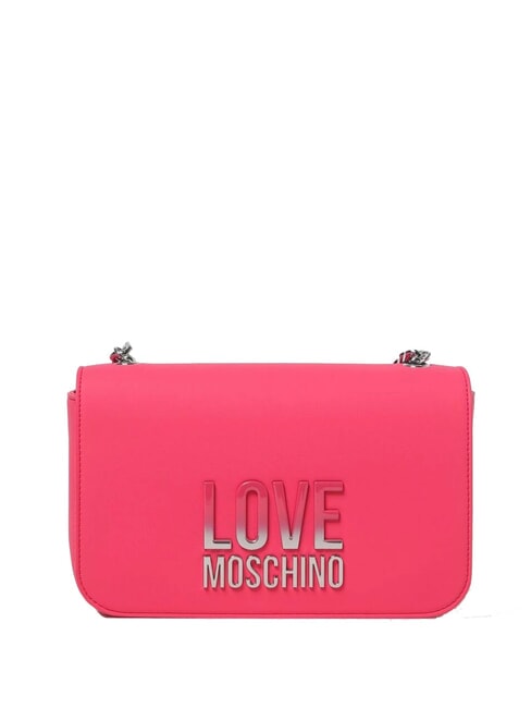 LOVE MOSCHINO LETTERING BICOLOR Shoulder bag fuchsia - Women’s Bags