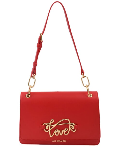 LOVE MOSCHINO CURSIVE LOGO Shoulder bag RED - Women’s Bags