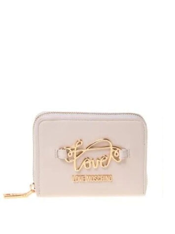 LOVE MOSCHINO LOGO ITALICS Zip Around Wallet beige - Women’s Wallets