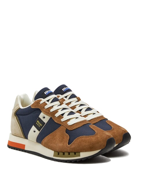 BLAUER QUEENS Running sneakers cognac/navy - Men’s shoes