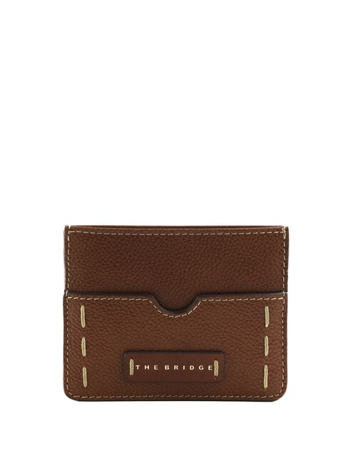 THE BRIDGE GEMMA  Flat leather card holder BROWN - Women’s Wallets