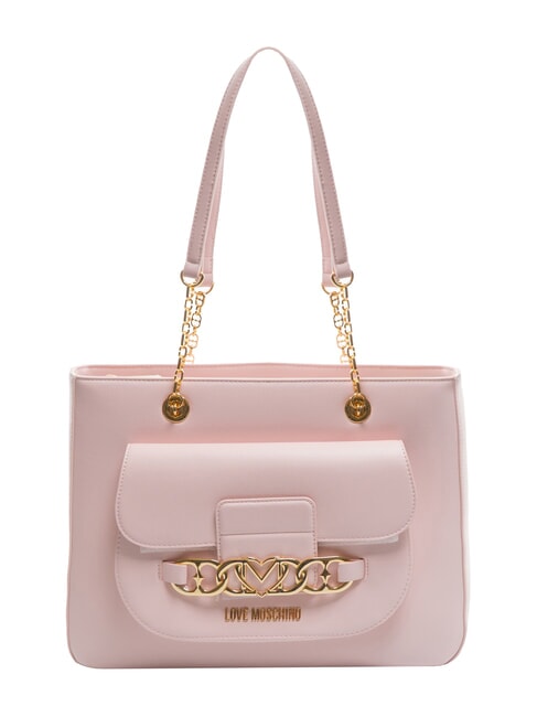 LOVE MOSCHINO HEART CHAIN Shoulder Shopper Bag rose - Women’s Bags