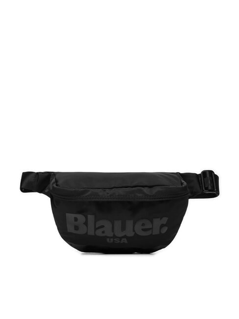 BLAUER AMERICAN Logo print pouch Black / black - Hip pouches