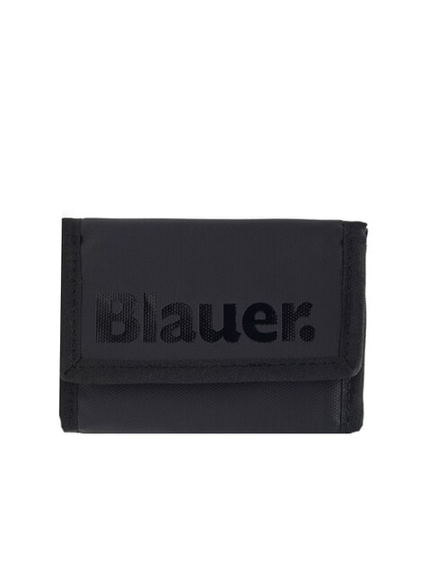 BLAUER SPLASH St logo fabric wallet BLACK - Men’s Wallets