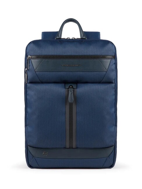 PIQUADRO TRAKAI Expandable fastcheck backpack, 15.6 "pc holder blue - Laptop backpacks