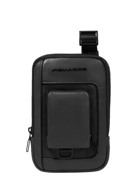 PIQUADRO LIKO Smartphone holder bag Black - Over-the-shoulder Bags for Men