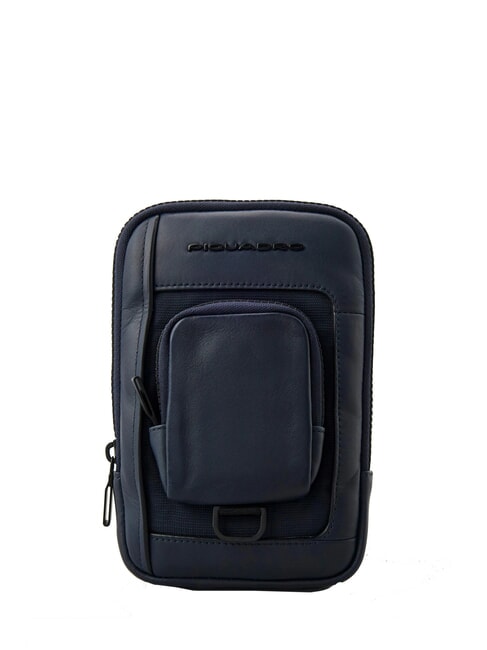 PIQUADRO LIKO Smartphone holder bag blue - Over-the-shoulder Bags for Men