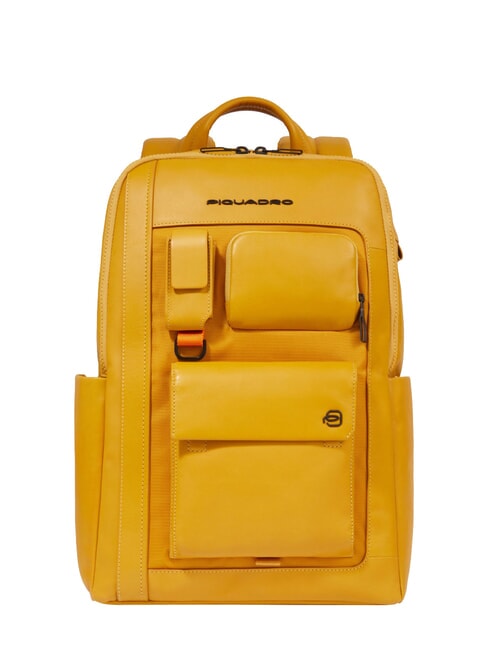 PIQUADRO LIKO 14" Laptop Backpack Yellow - Laptop backpacks
