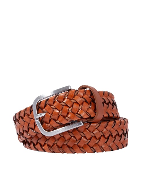 PIQUADRO 95  Braided leather belt LEATHER - Belts