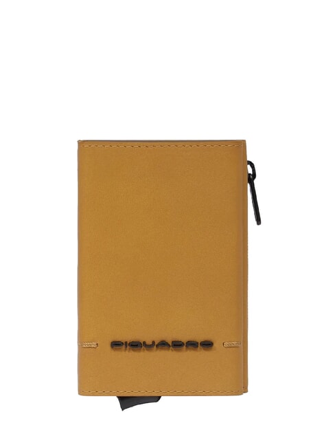 PIQUADRO KIRI Wallet with snap card holder Yellow - Men’s Wallets