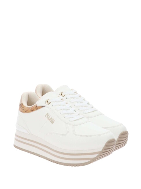 ALVIERO MARTINI PRIMA CLASSE GEO JR Platform sneakers White / Geo Beige - Women’s shoes