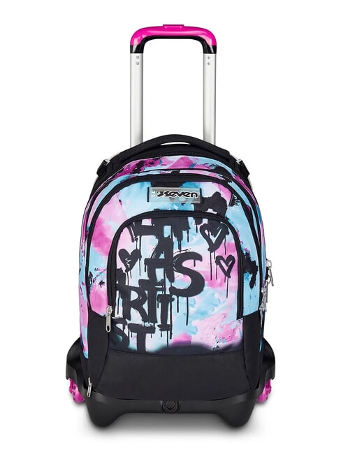 SEVEN GRAFFITI GIRL JACK 3WD Trolley 2 Detachable Backpacks, 3 wheels dusk - Backpack trolleys