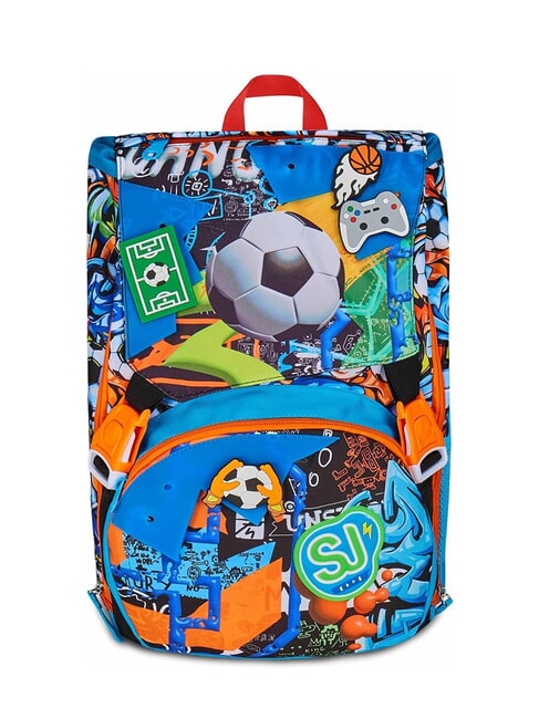 SJGANG TINYPATCH BOY Expandable backpack with patch bright turquoise - Backpacks & School and Leisure