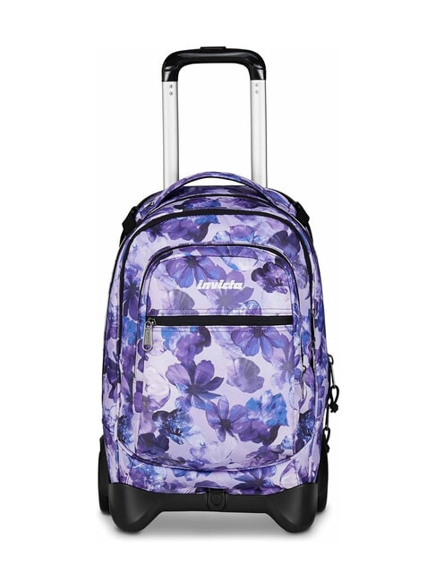 INVICTA PLUG FANTASY Detachable trolley backpack, laptop holder lily flowers - Backpack trolleys