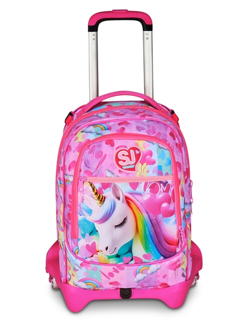SJGANG FLYUNICORN GIRL 3WD Detachable Backpack Trolley, 3 wheels fuxiafluo - Backpack trolleys
