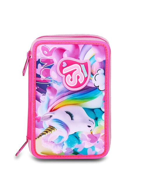 SJGANG FLYUNICORN GIRL 3 zip pencil case complete with school kit fuxiafluo - Cases and Accessories