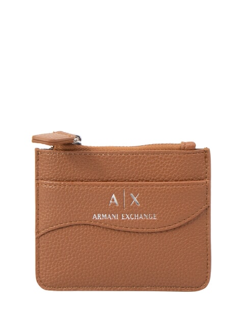 ARMANI EXCHANGE A|X Card holder with zip whiskey - Women’s Wallets