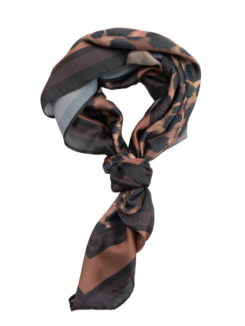 YNOT STAMPA ALL OVER Square silk scarf leopard - Scarves