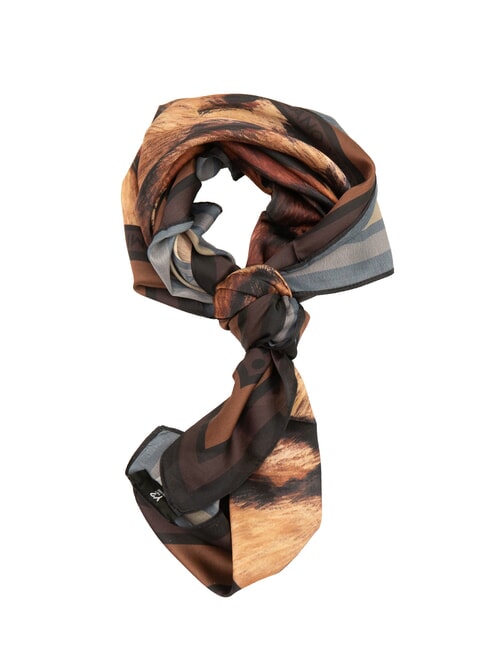 YNOT STAMPA ALL OVER Square silk scarf tiger - Scarves