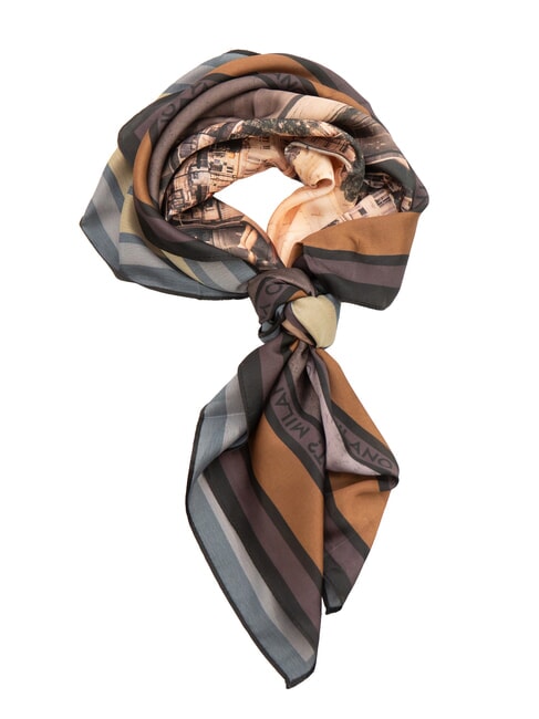 YNOT STAMPA ALL OVER Square silk scarf paris - Scarves