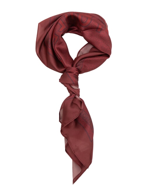 YNOT STAMPA ALL OVER Square silk scarf cherry - Scarves
