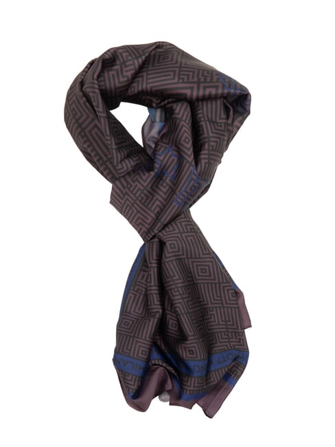 YNOT STAMPA ALL OVER Rectangular silk scarf bronze - Scarves