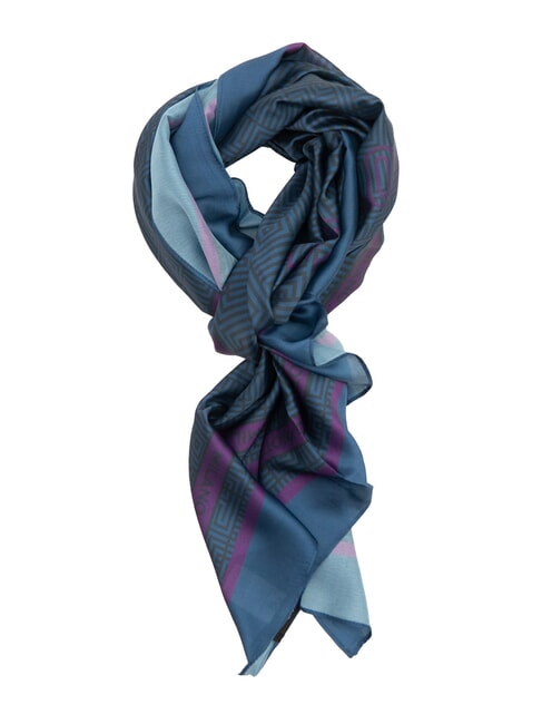 YNOT STAMPA ALL OVER Rectangular silk scarf petrol - Scarves