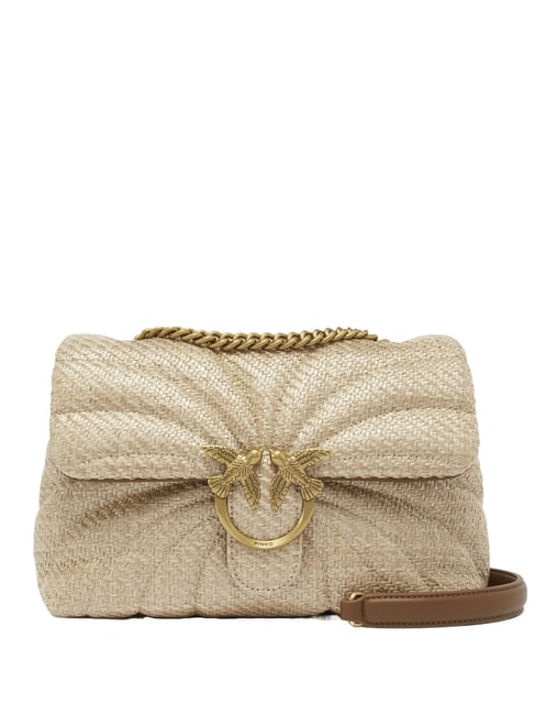 PINKO LOVE PUFF CLASSIC Shoulder bag beige-smoky gray-antique gold - Women’s Bags