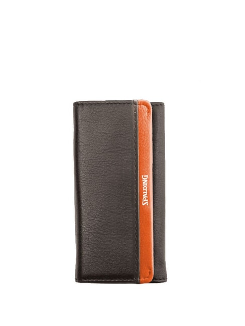 SPALDING STRIPE Leather key case brown/orange - Key holders