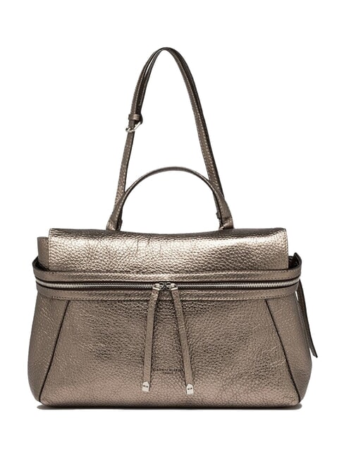 GIANNI CHIARINI GILDA Hammered leather shoulder bag pewter - Women’s Bags