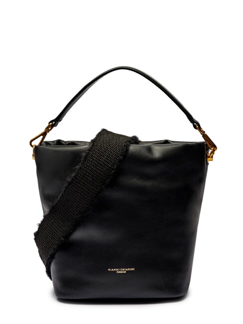 GIANNI CHIARINI MIREA Leather Bucket Bag Black - Women’s Bags