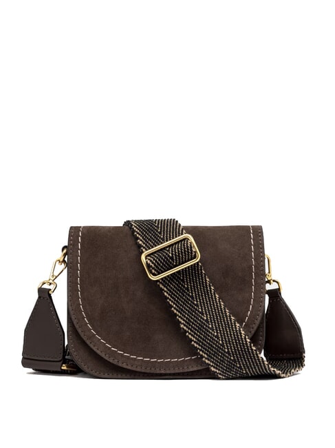 GIANNI CHIARINI TARA Leather shoulder bag chocolate - Women’s Bags