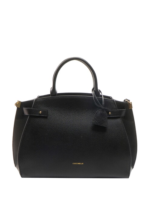 COCCINELLE KLICHE Leather bag with shoulder strap Black - Women’s Bags