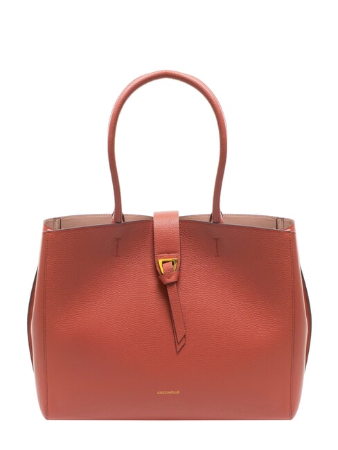 COCCINELLE ALBA Hammered leather shoulder bag pot - Women’s Bags
