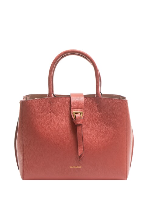 COCCINELLE ALBA Hammered Leather Tote Bag pot - Women’s Bags