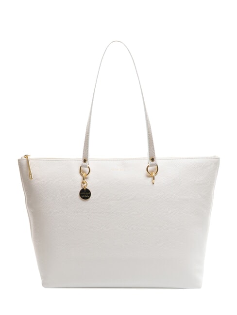 COCCINELLE ALPHA Hammered leather shopping bag brilliant white - Women’s Bags