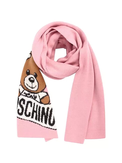 MOSCHINO TEDDY LOGO Wool Blend Scarf rose - Scarves