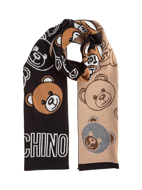 MOSCHINO TOY BEAR Wool scarf black - Scarves