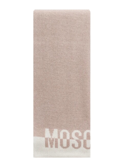 MOSCHINO BICOLOR Logo scarf beige - Scarves