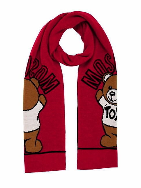 MOSCHINO TEDDY Wool blend scarf red - Scarves