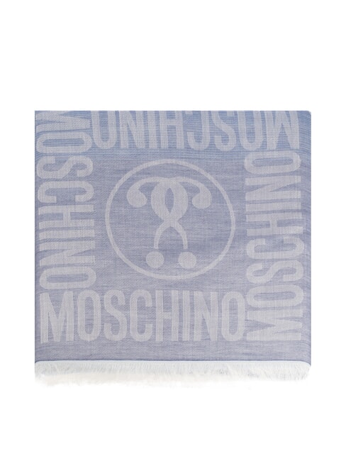 MOSCHINO LOGO ALL OVER Stole sky blue - Scarves
