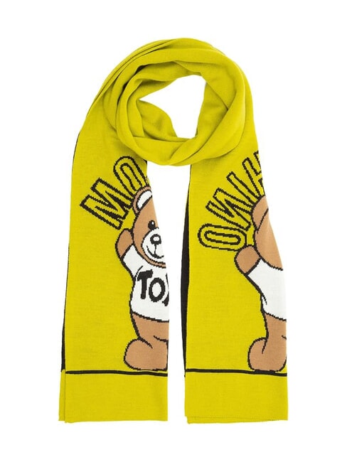 MOSCHINO TEDDY Wool blend scarf lime - Scarves