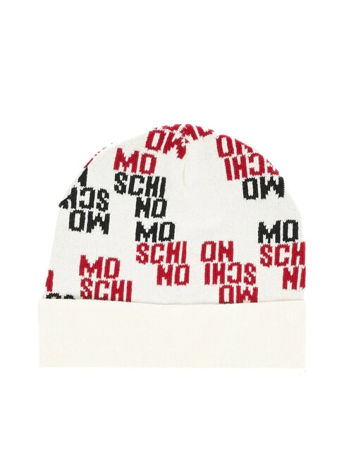 MOSCHINO LOGO BICOLOR Cuffed hat cream - Hats