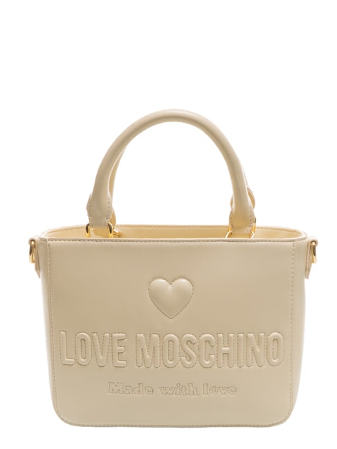 LOVE MOSCHINO MADE WITH LOVE Mini Handbag, with shoulder strap ivory - Women’s Bags