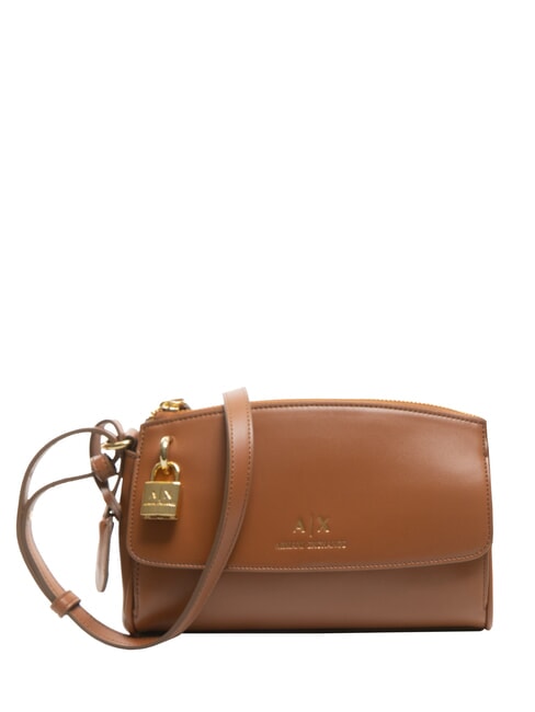 ARMANI EXCHANGE JANE Shoulder bag with padlock whiskey - Women’s Bags
