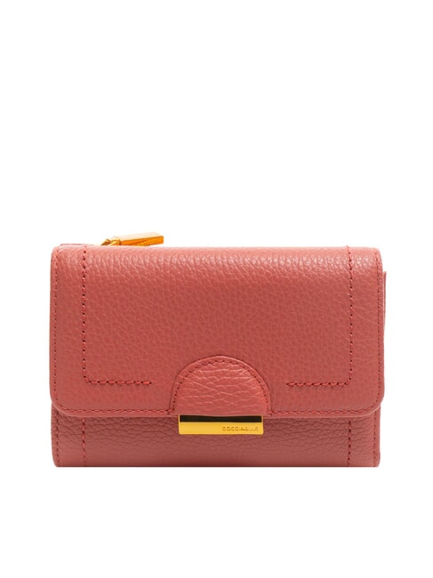 COCCINELLE TALEA Medium hammered leather wallet pot - Women’s Wallets