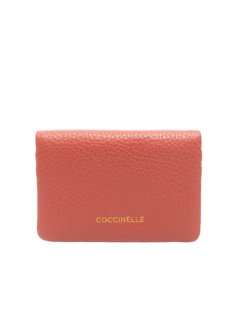 COCCINELLE SOFTY Hammered leather card holder pot - Women’s Wallets
