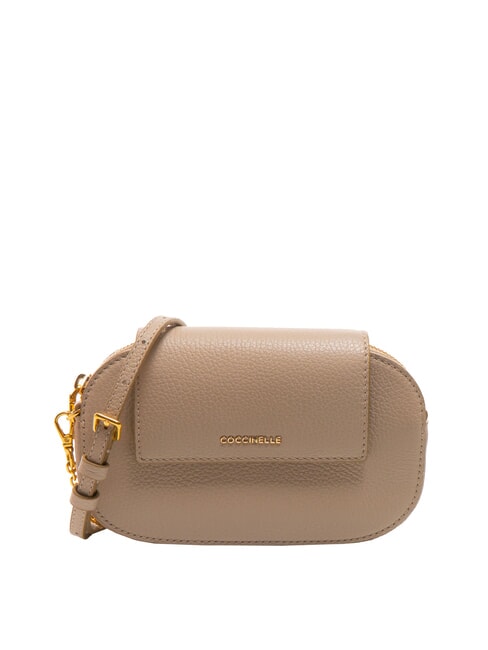 COCCINELLE FAINT Hammered leather mini bag powder pink - Women’s Bags